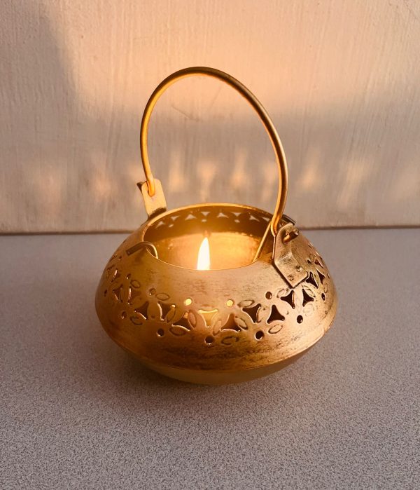 Porta Vela (Metal Pintado) Tipo “Fanal”